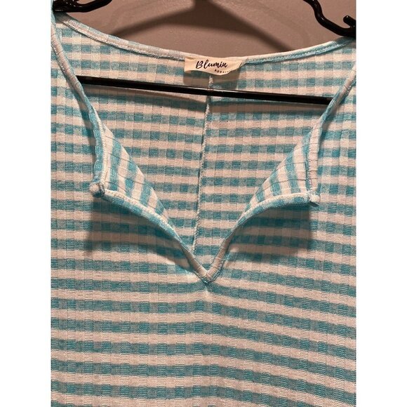 Blumin Blue & White Waffle Knit Top – XL - Picture 4 of 7